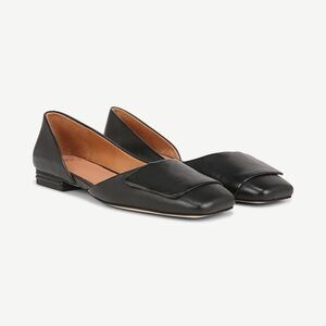 Franco Sarto Black Flats with Modern Square Toe